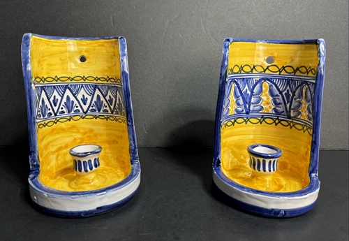 Hand-Painted Ceramic Wall Sconce